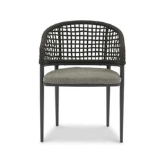 Jack ITM02646 Armchair Charcoal in Square Weaving Black Rope, 60 x 62 x 80