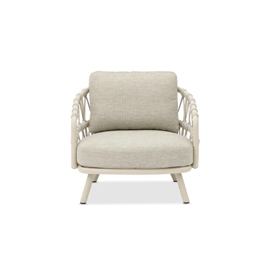 Harbour ITM02665 1-Seater Sofa Mocha in Cross Weaving Sand Rope, 82 x 89 x 80