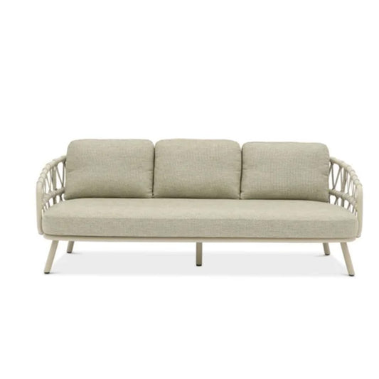 Harbour ITM02669 3-Seater Sofa Mocha in Cross Weaving Sand Rope, 210 x 89 x 80