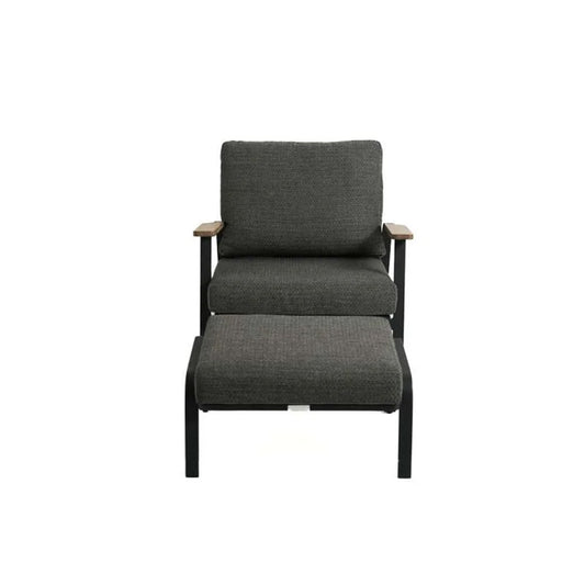 Dandy ITM02721 Charcoal 1-seater Sofa with Footrest, 243.5 x 83 x 83