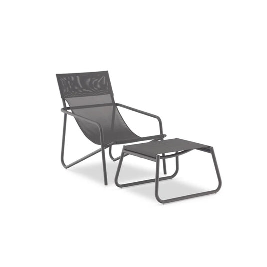 Coast ITM02740 Charcoal Beach Lounger with Footrest, 68 x 91 x 91