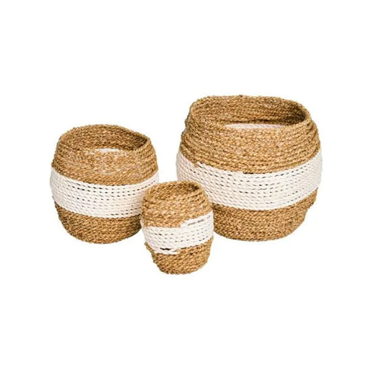 Naturalan ITM03324 Woven Mini Baskets Set of3,  10x10x10
 15x15x15
 25x25x20