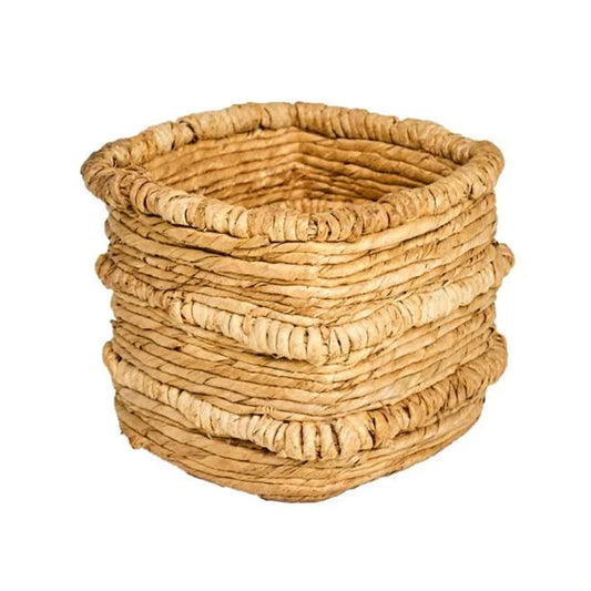 Naturalan ITM03329 Banana Leaf Natural Basket Square 30x26 cm, 30x30x26