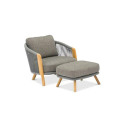 Haven ITM03572 1-seater Sofa with Footrest Charcoal, 81 x 141 x 67