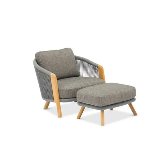 Haven ITM03572 1-seater Sofa with Footrest Charcoal, 81 x 141 x 67