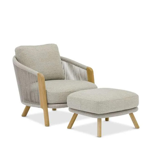 Haven ITM03573 1-seater Sofa with Footrest Mocha, 81 x 141 x 67