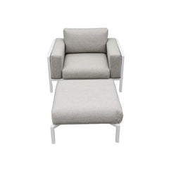 Reef ITM03574 1-seater Sofa with Footrest White, 111 x 158 x 84