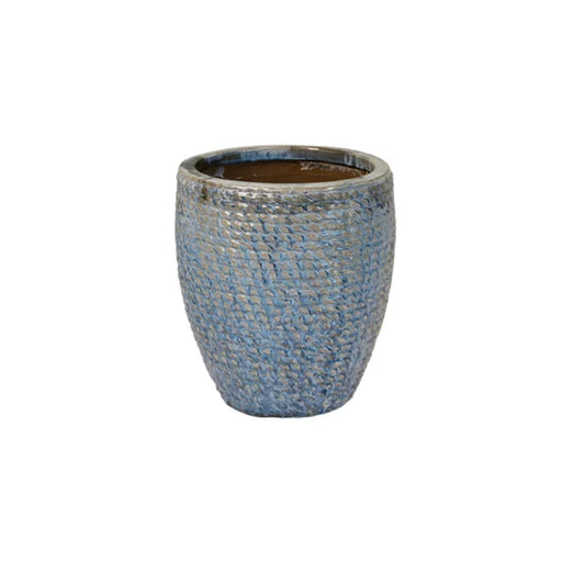 Parasol ITM03637 Plant Pot Rope Pattern Blue, 39 x 39 x 44