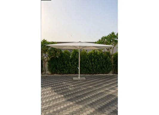 Elite Sidepost ITM03839 Cantilever Umbrella White With Base, 3x3 M