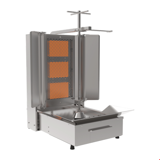 Inoxsan INO-PDG303 Doner Kebap Machine Gas with 3 Radiants Bottom Motor, 9 kw