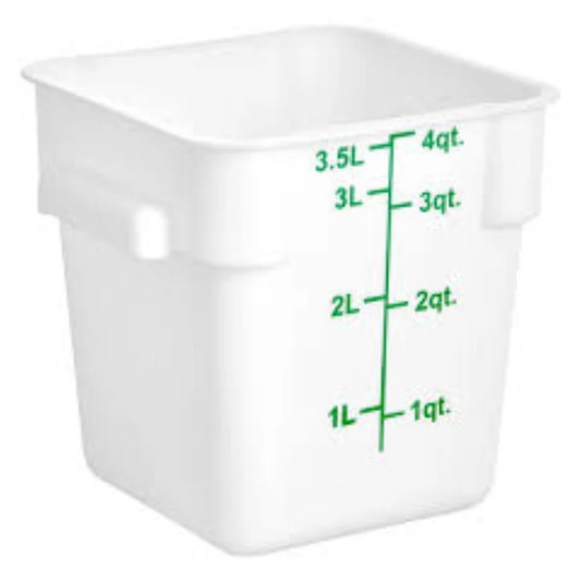 Chef360 4QT Polypropylene Storage Container White