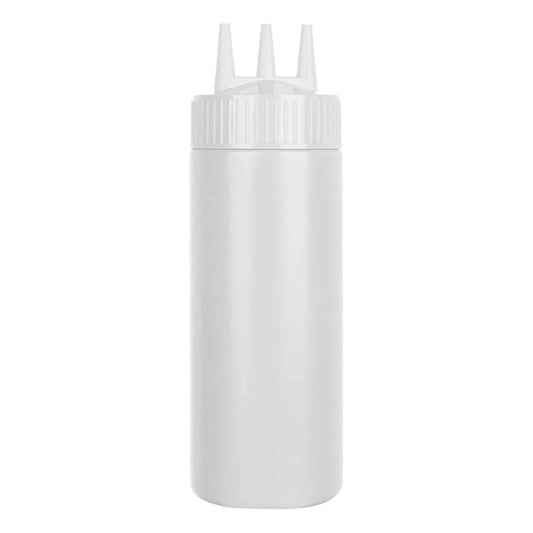 Chef360 Three Head 12oz Squeeze Bottle Clear