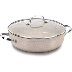 KORKMAZ KA1264 GRANITA ALUMINUM LOW CASSEROLE, 28 cm x 7.5 cm / 4 ltr. CAPACITY