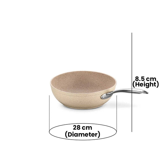 KORKMAZ KA1267 GRANITA ALU. WOK, 28 cm x 8.5 cm