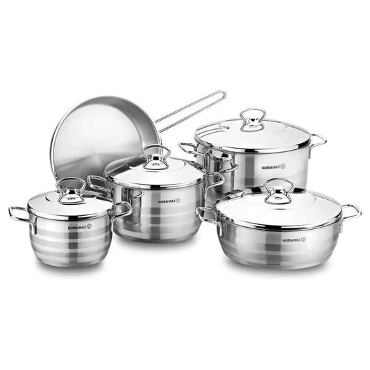 KORKMAZ KA1900 ASTRA 9 PIECES COOKWARE SET