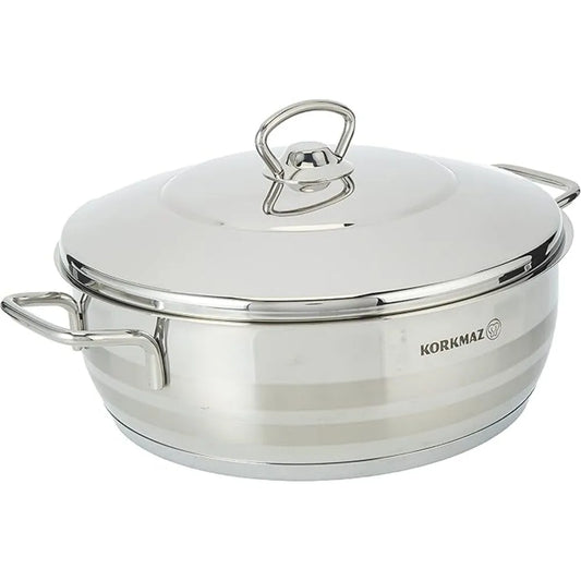 KORKMAZ KA1904 ASTRA LOW CASSEROLE 24 cm x 8 cm / 3.6 ltr. CAPACITY