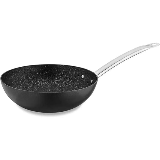 KORKMAZ KA2837 PROLINE NERO WOK, 30 cm x 8.6 cm / 4.3 ltr. CAPACITY