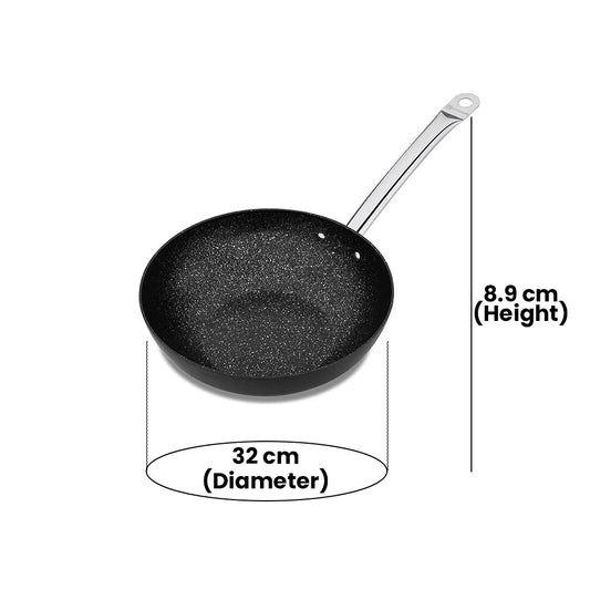 KORKMAZ KA2838 PROLINE NERO WOK, 32 cm x 8.9 cm