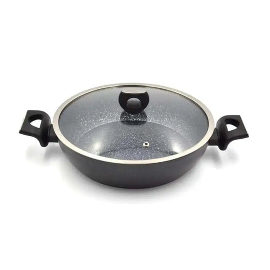 KORKMAZ KA2945 NORA GRANITE LOW CASSEROLE, 28 cm x 7 cm size