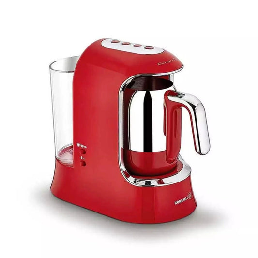 KORKMAZ KA862 KAHVEKOLIK AQUA COFFEE MACHINE - RED/CHROME