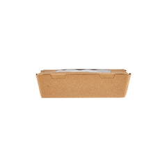 Hotpack Kraft Lunch Box with Window, 12 x 9 x 4 cm, 300 PCs