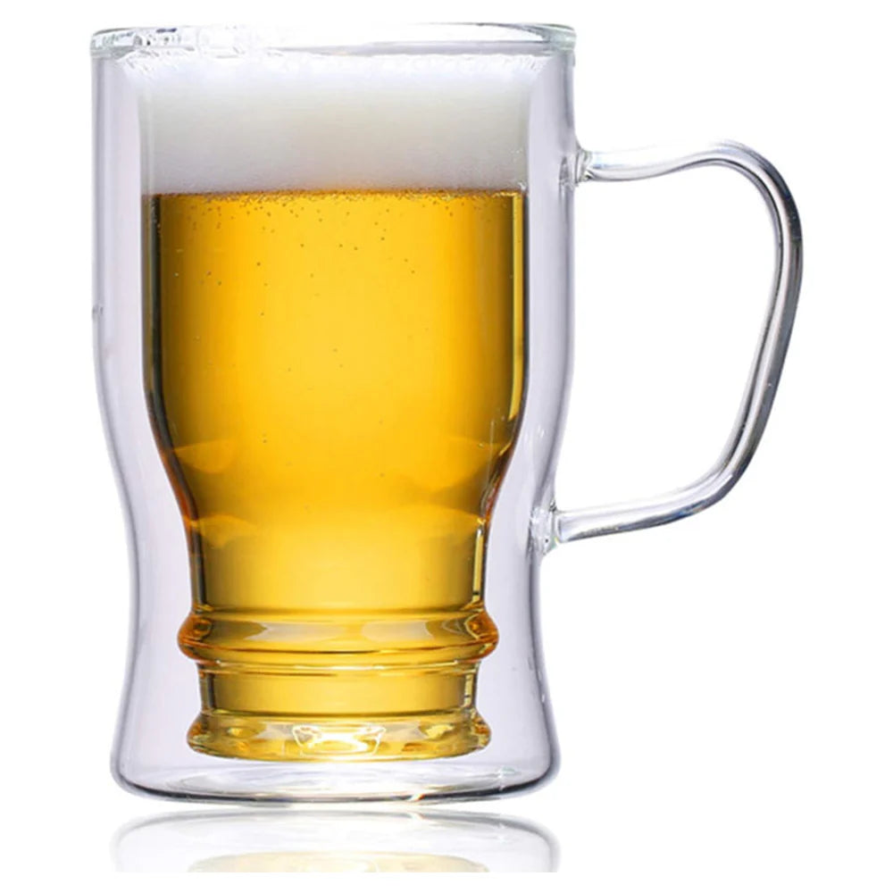Borosilicate LH-119 Double Wall Beer Glass 650 ml, Pack of 2 pcs