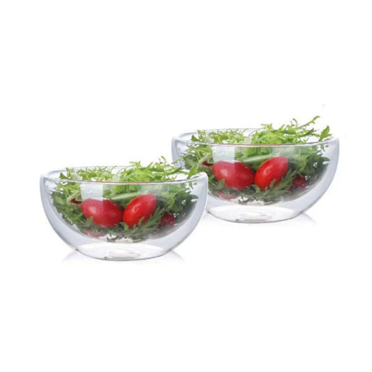 Borosilicate LH-120 Double Wall Salad Bowl 500 ml, Pack of 4 pcs