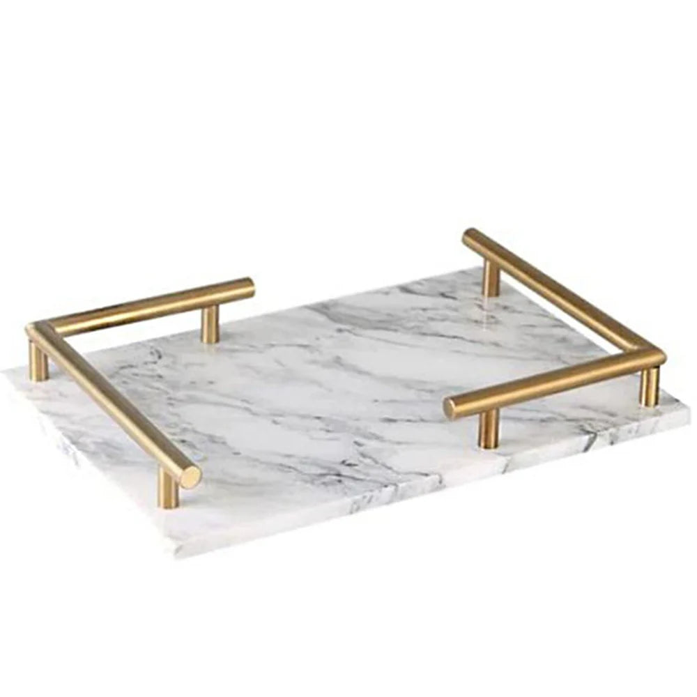 Natural Marble LH-218 Tray with L Shape Handle 30x20 CM