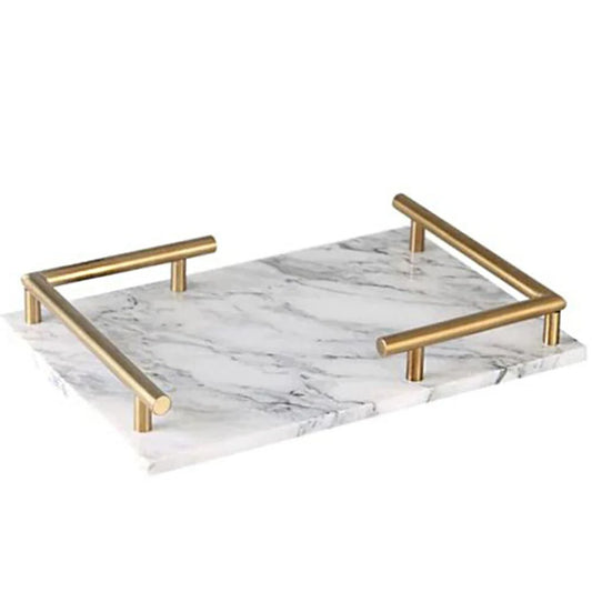Natural Marble LH-218 Tray with L Shape Handle 30x20 CM