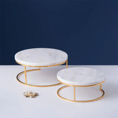 White Marble LH-229 Tray Stand 20 CM