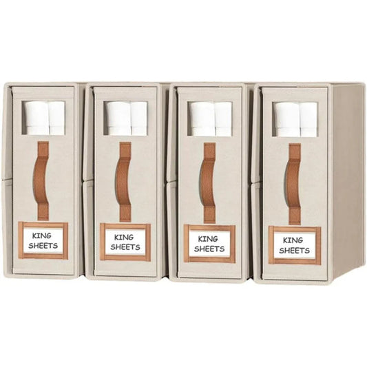 LH-370 Bed Sheet Organizers and Storage Pack of 4 pcs