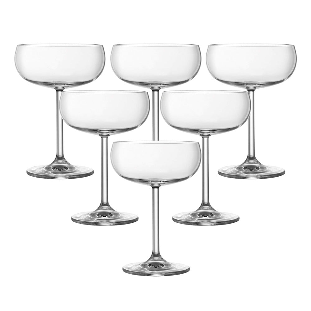 Lucaris LS12SC07 Rims Saucer Glass 205 ml, Set of 6