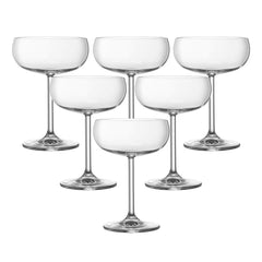 Lucaris LS12SC07 Rims Saucer Glass 205 ml, Set of 6