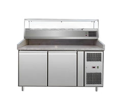 THS Pizza Refrigerated Counter, Cpty 560 L, 680 W, 202 x 80 x 82 + 60 cm