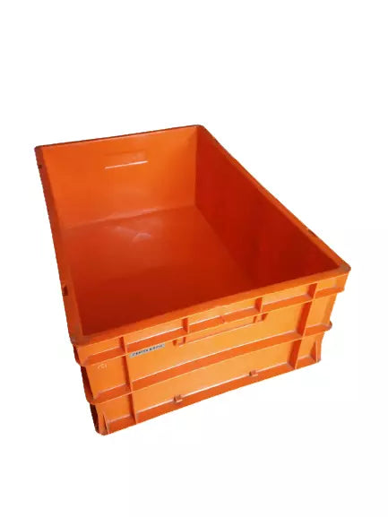 THS Plastic Closed Crate L 600 x W 400 x H 170mm Orange