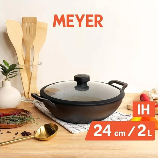 MEYER MY48187 CAST IRON DEEP KADAI, 20 cm DIAMETER