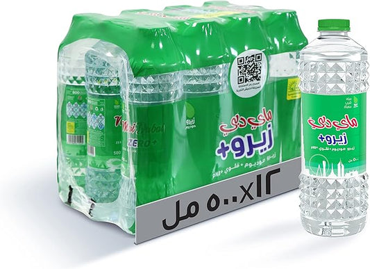 Mai Dubai Water Bottle Zero Plus 500 ml, Pack of 12 x 25 Carton