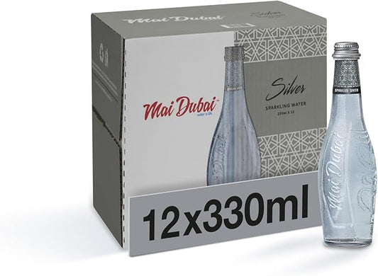 Mai Dubai Glass Water Sparkling 330ml, Pack of 12 x 10 Carton