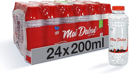Mai Dubai Water Bottle 200 ml, Pack of 24 x 25 Carton