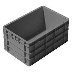 THS Plastic Closed Crate L 600 x W 400 x H 280mm Grey