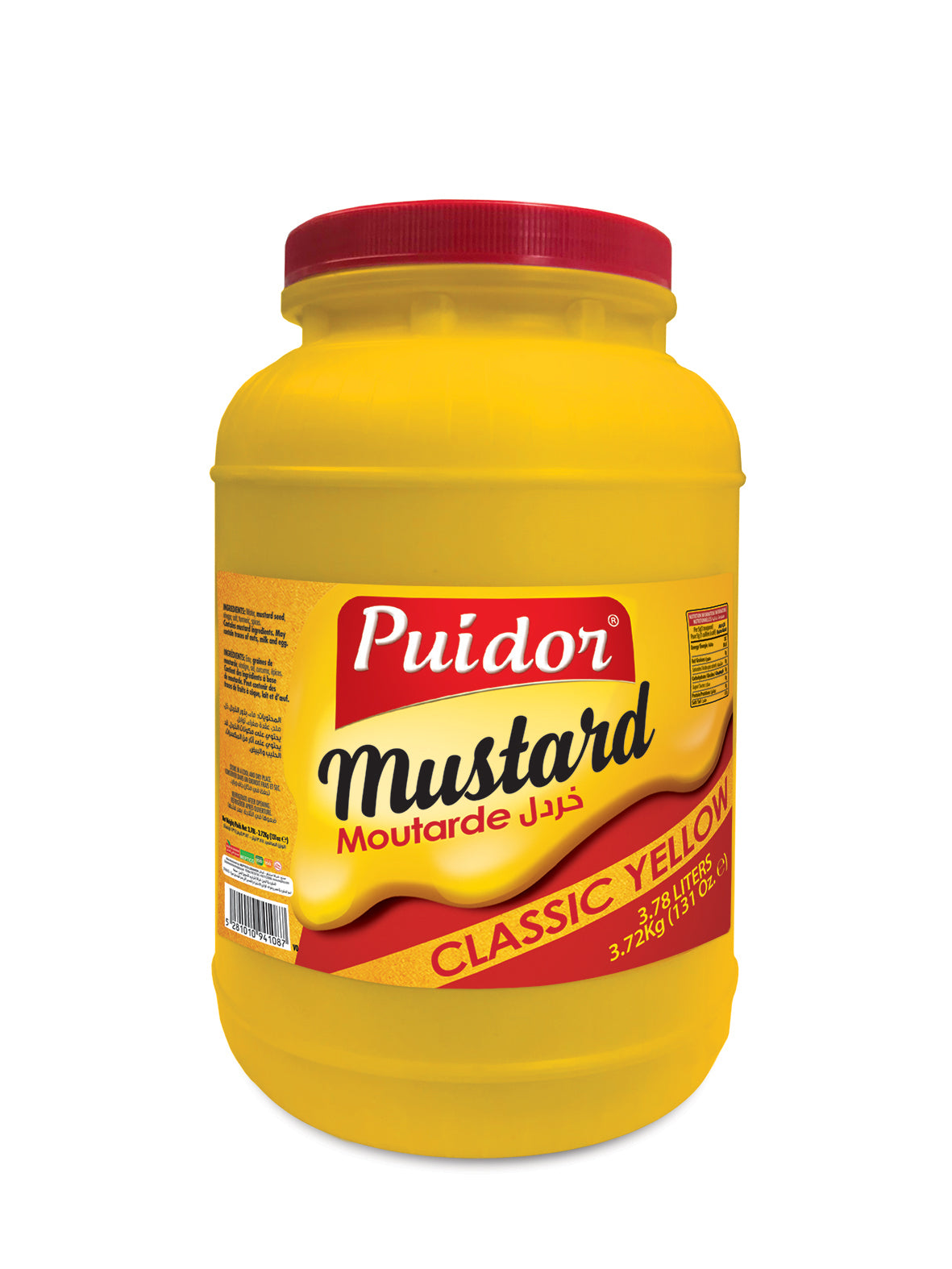Puidor PUI002 Mustard 3.78 Ltr, Pack of 4 pcs