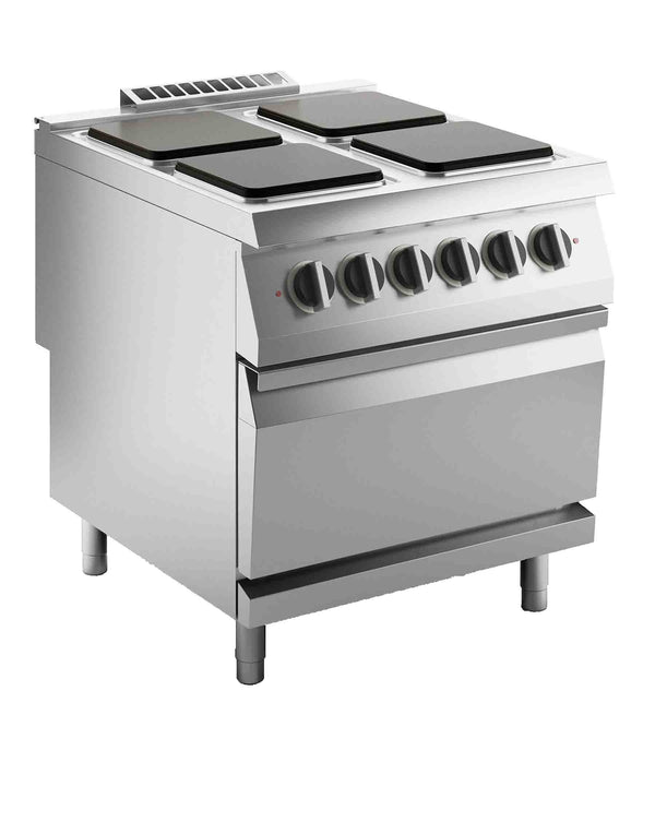 SILKO NECE94E ELECTRIC RANGE W/4 SQUARE PLATES ON ELECTRIC OVEN, 80 x 90 x 90 cm