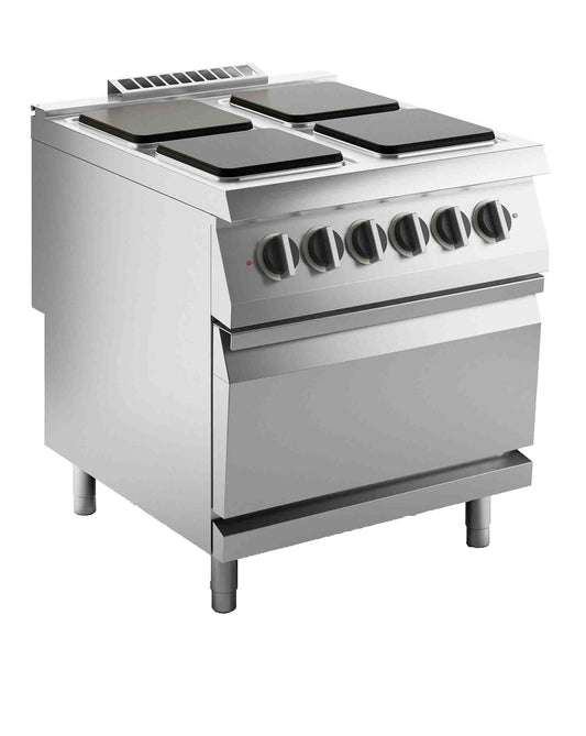 SILKO NECE94E ELECTRIC RANGE W/4 SQUARE PLATES ON ELECTRIC OVEN, 80 x 90 x 90 cm