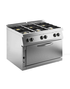 SILKO NECG76H 6 BURNERS GAS RANGE ON GAS MAXI OVEN, 120 x 73 x 90 cm