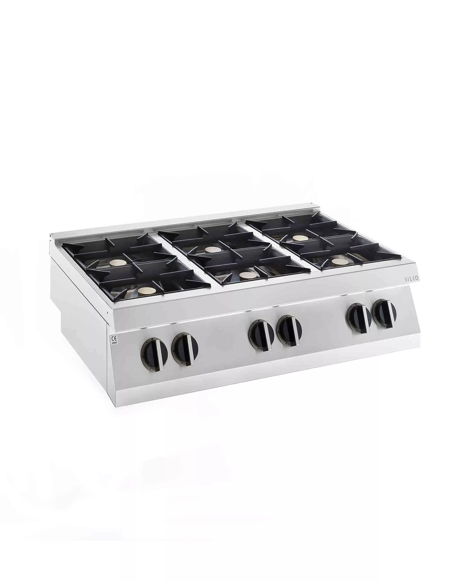 SILKO NECG76T 6 BURNER GAS RANGE ON CANTILEVER, 120 x 73 x 32 cm