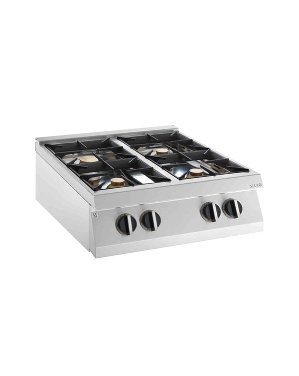 SILKO NECG94T 4 BURNER GAS RANGE ON CANTILEVER, 80 x 90 x 23 cm