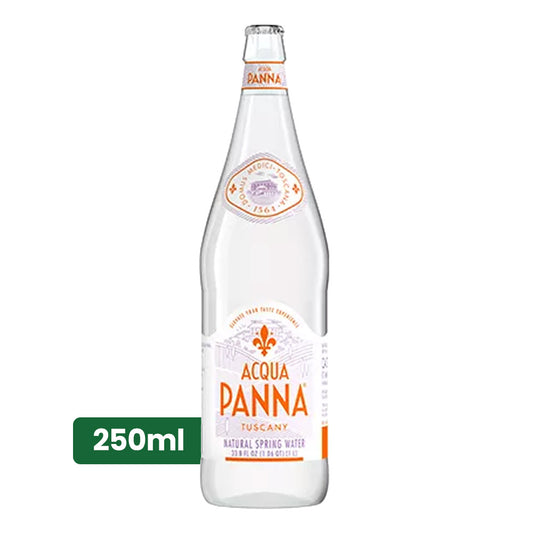 Acqua Panna Natural Spring Water, Glass Bottle, 250ml x 24pcs Pack