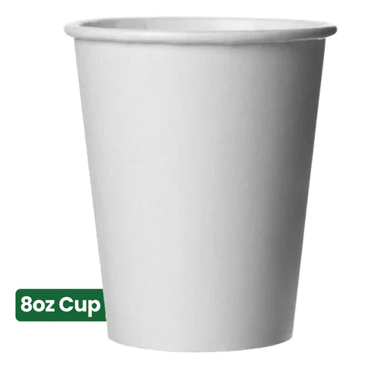 Paper Cup 8oz Single wall, 1000 x 1 Pack