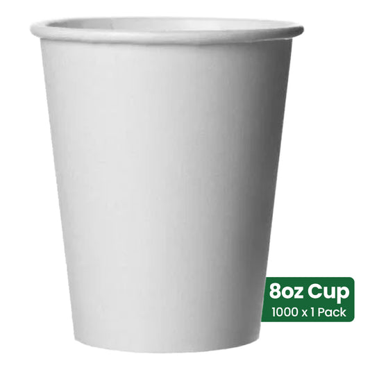 Paper Cup 8oz Single wall, 1000 x 1 Pack