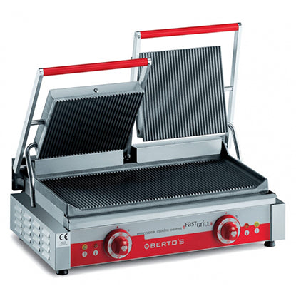 Berto PDL/LD Double Fast Grill Top Grooved, 62x35x20 cm